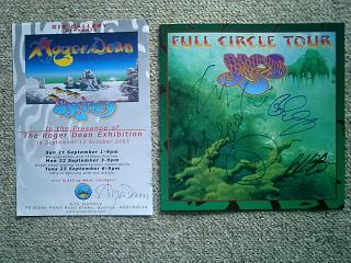 My signed tour program & Roger Dean flyer